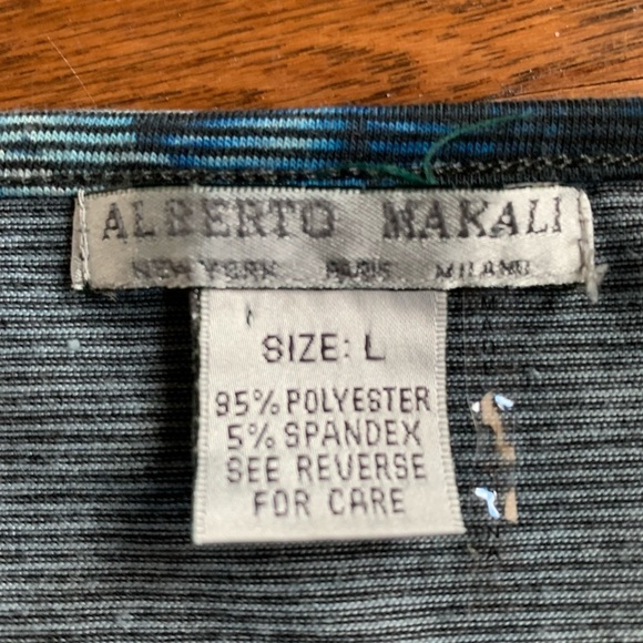 Alberto Makali Blue Asymmetrical Studded Top - Picture 9 of 9